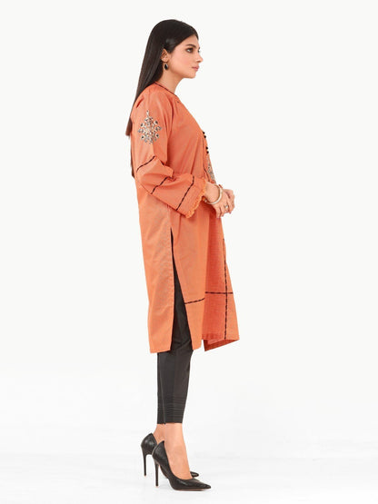 Edenrobe - Pret 1Pc Embroidered Rust Shirt - EWTKE22-68143