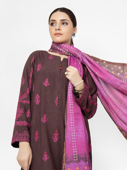 Edenrobe - Pret 3Pc Embroidered Crepe Suit - EWTKE22-68144 (3P)