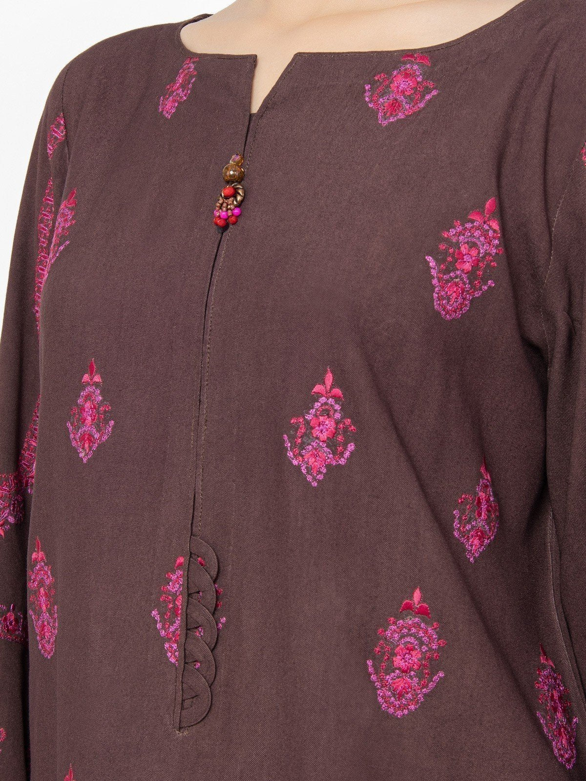 Edenrobe - Pret 3Pc Embroidered Crepe Suit - EWTKE22-68144 (3P)