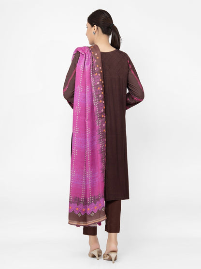 Edenrobe - Pret 3Pc Embroidered Crepe Suit - EWTKE22-68144 (3P)