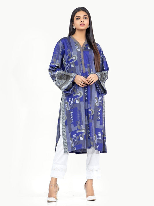 Edenrobe - Pret 1Pc Printed Khaddar Shirt - EWTKP21-67882