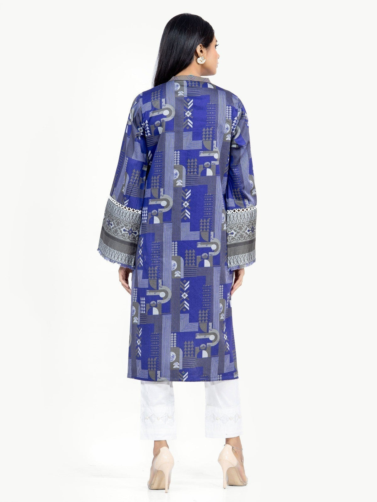 Edenrobe - Pret 1Pc Printed Khaddar Shirt - EWTKP21-67882