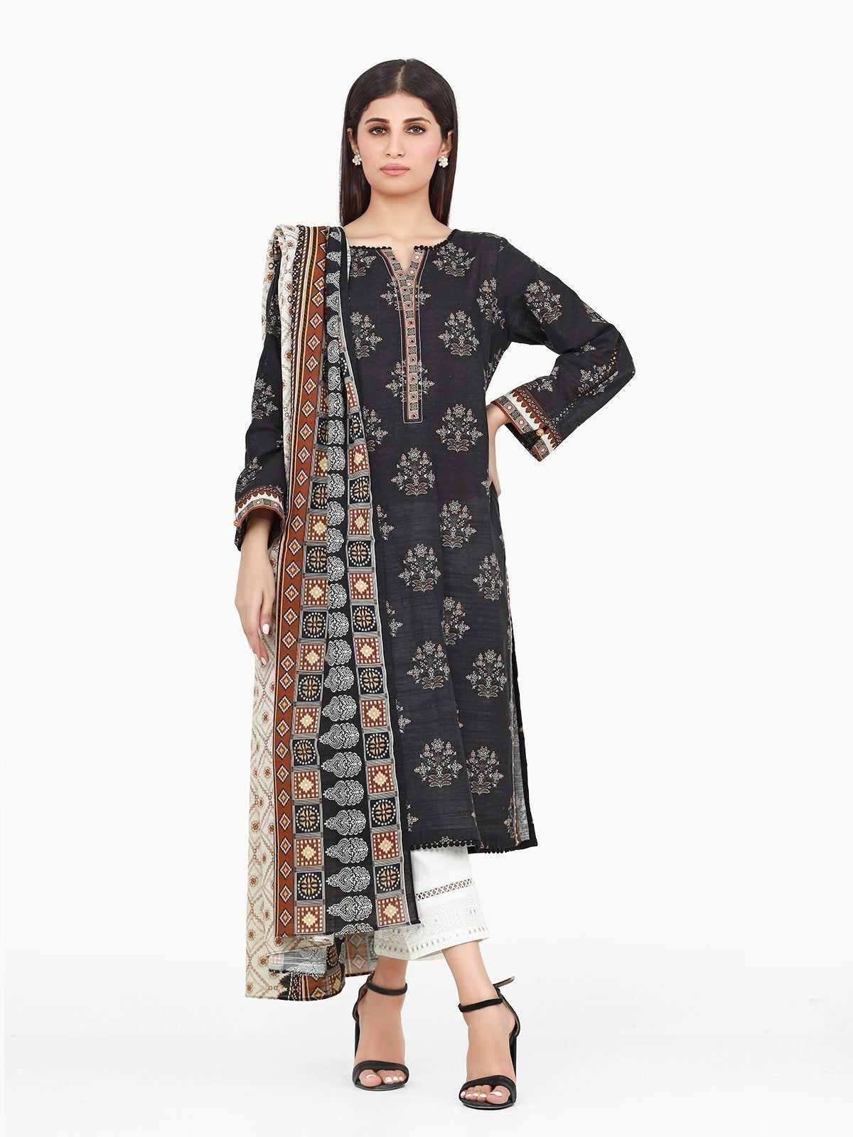 Edenrobe - Pret 1Pc Printed Khaddar Shirt - EWTKP22-68599 (S)
