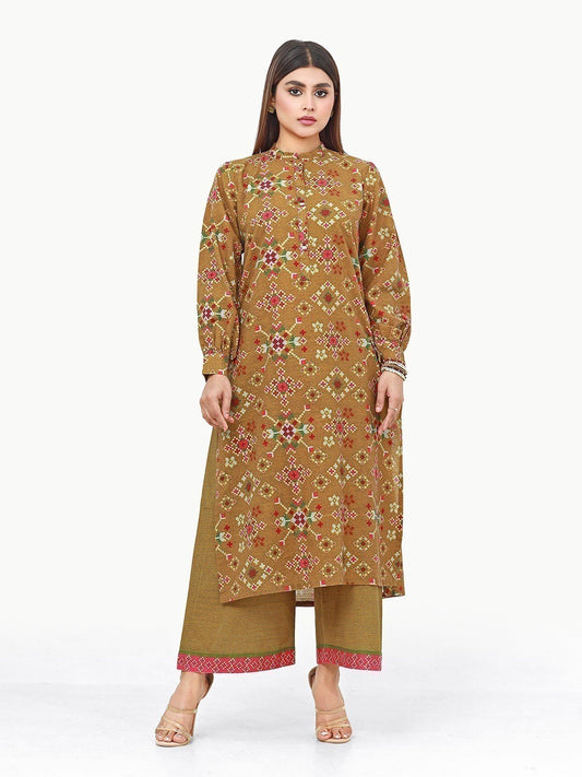Edenrobe - Pret 2Pc Printed Khaddar Shirt Trouser - EWTKP22-68612 (ST)