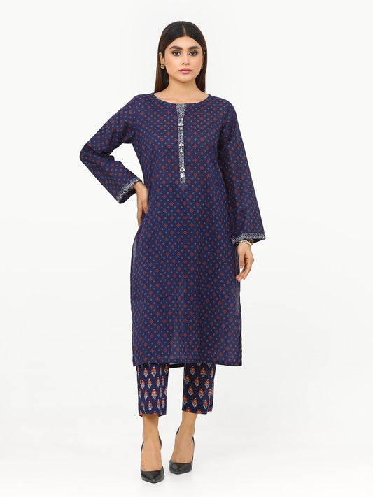 Edenrobe - Pret 2Pc Printed Khaddar Shirt Trouser - EWTKP22-68615 (ST)