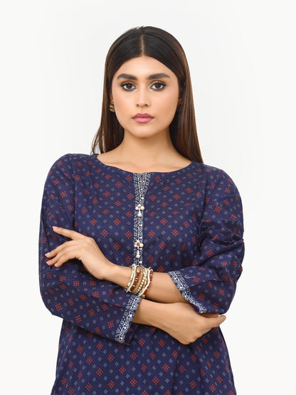Edenrobe - Pret 2Pc Printed Khaddar Shirt Trouser - EWTKP22-68615 (ST)