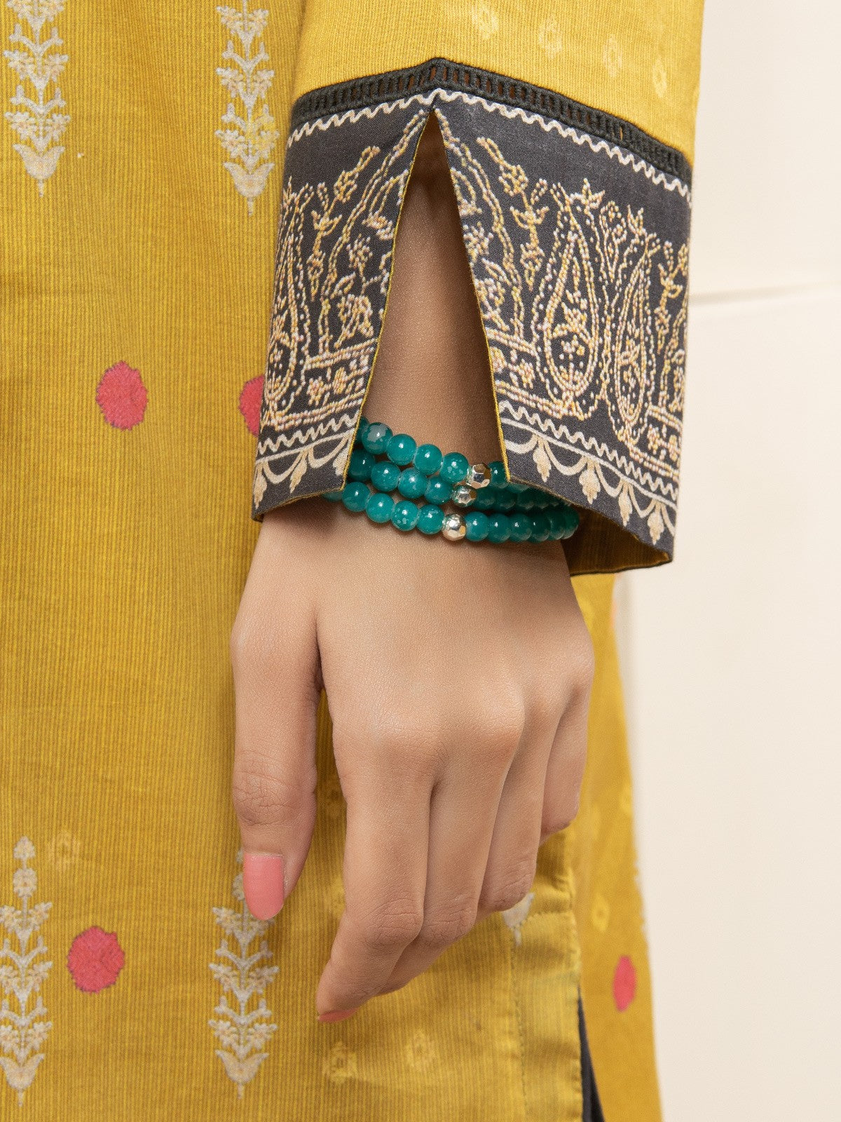 Edenrobe - EWU22A1-23450ST Unstitched Golden Printed Lawn 2 Piece