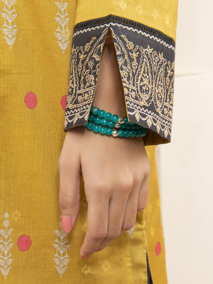 Edenrobe - EWU22A1-23450ST Unstitched Golden Printed Lawn 2 Piece