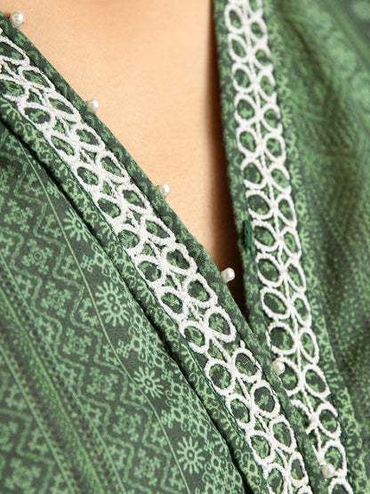 Edenrobe - EWU22V1-23553S Unstitched Yellow Embroidered Lawn 1 Piece