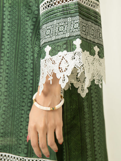 Edenrobe - EWU22V1-23553 Unstitched Yellow Embroidered Lawn 2 Piece