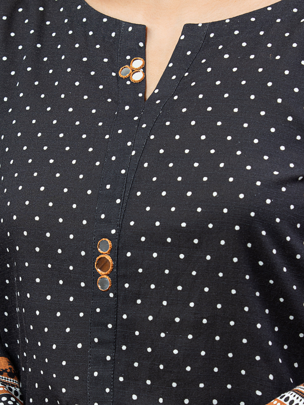 Edenrobe - EWU22A3-24567 Unstitched Black Printed Khaddar 2 Piece