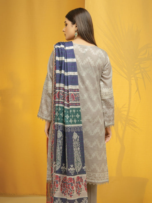 Edenrobe - EWU22V1-23563 Unstitched Light Sage Embroidered Lawn 3 Piece