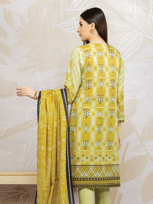 Edenrobe - EWU22V1-23648 Unstitched Sage Embroidered Lawn 3 Piece