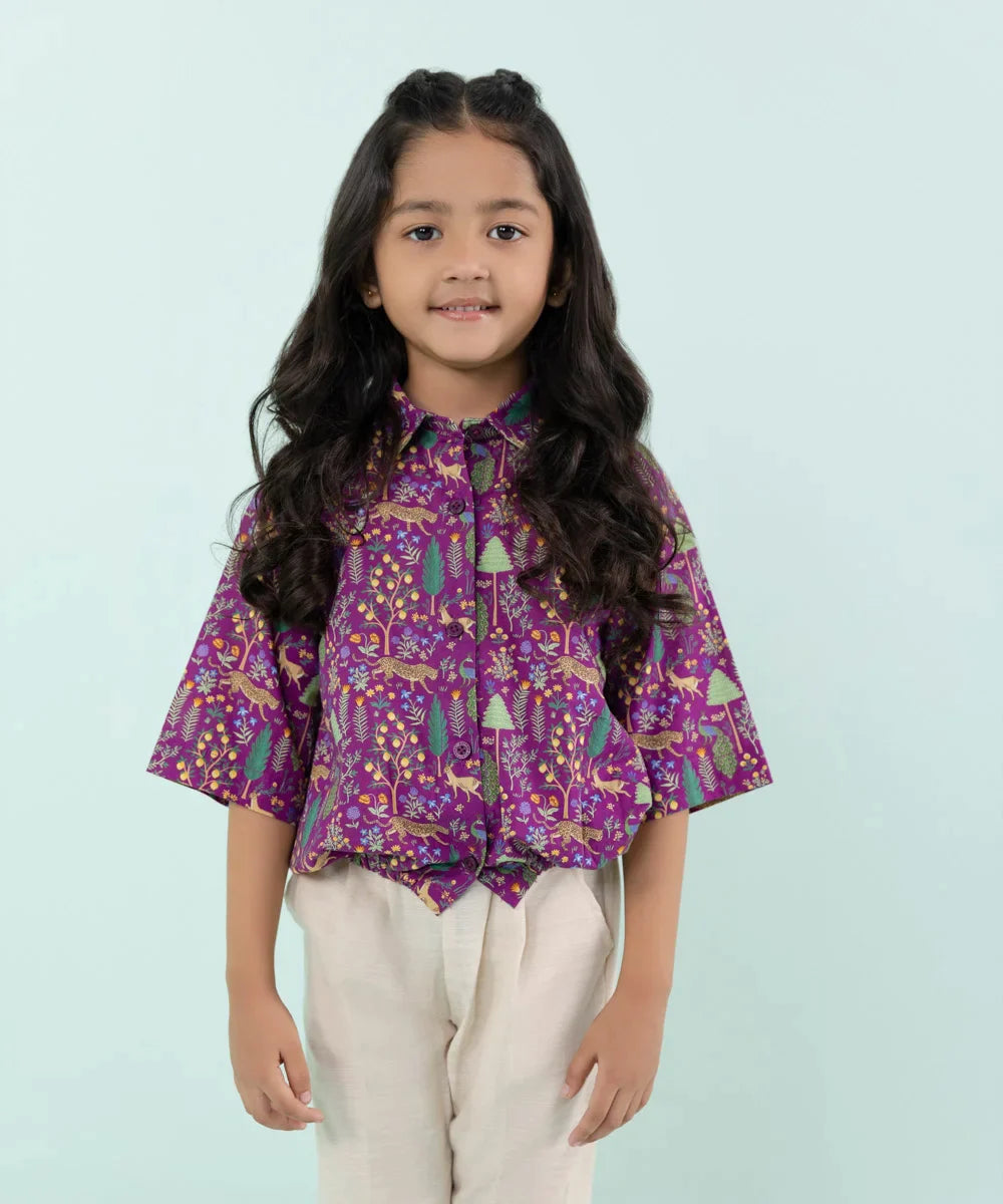 Sapphire - Printed Cambric Top