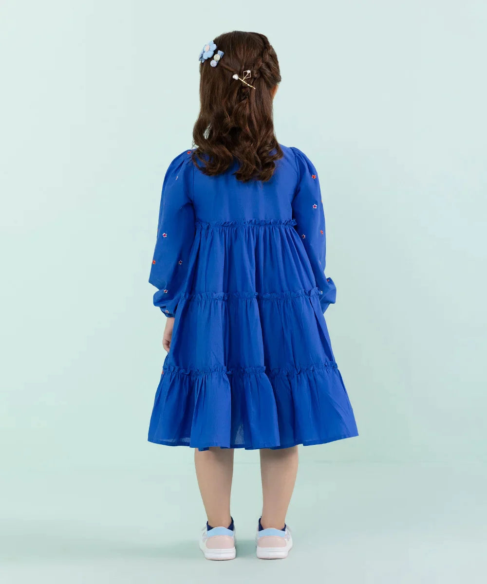 Sapphire - Embroidered Cambric Tiered Dress