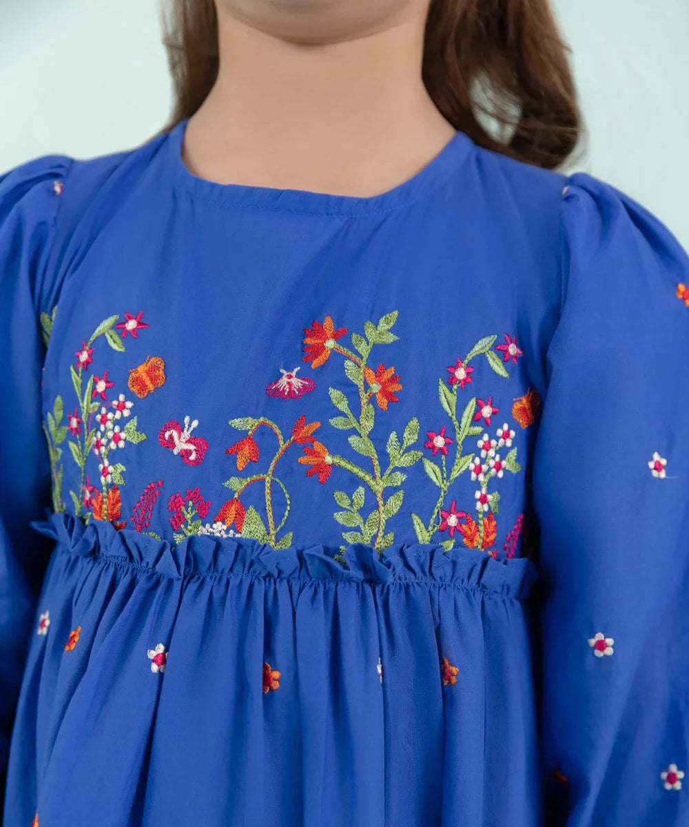 Sapphire - Embroidered Cambric Tiered Dress