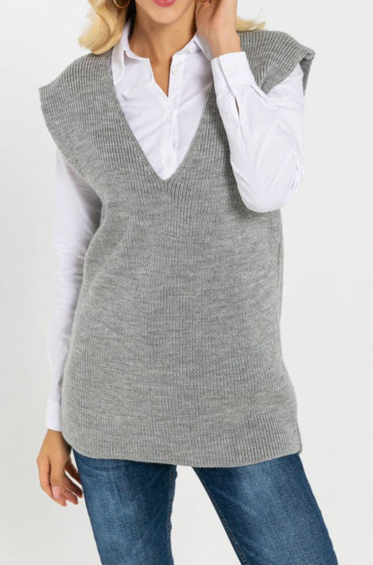 BTW - SLEEVLESS KNIT SWEATER