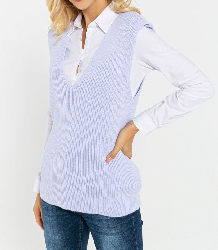 BTW - SLEEVLESS KNIT SWEATER