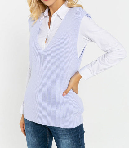 BTW - SLEEVLESS KNIT SWEATER