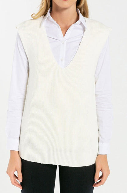 BTW - SLEEVLESS KNIT SWEATER