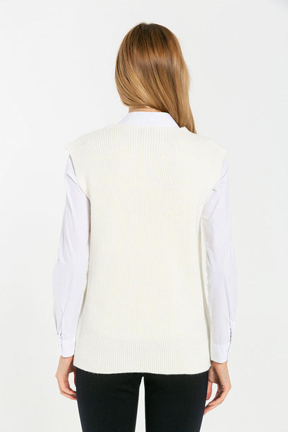 BTW - SLEEVLESS KNIT SWEATER