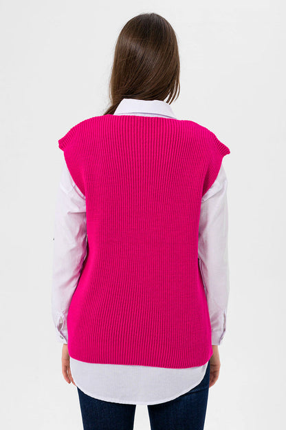 BTW - SLEEVLESS KNIT SWEATER