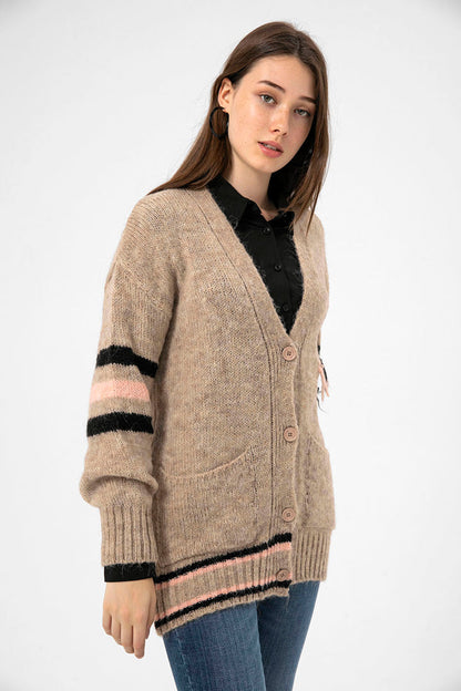 BTW - RIB-KNIT CARDIGAN