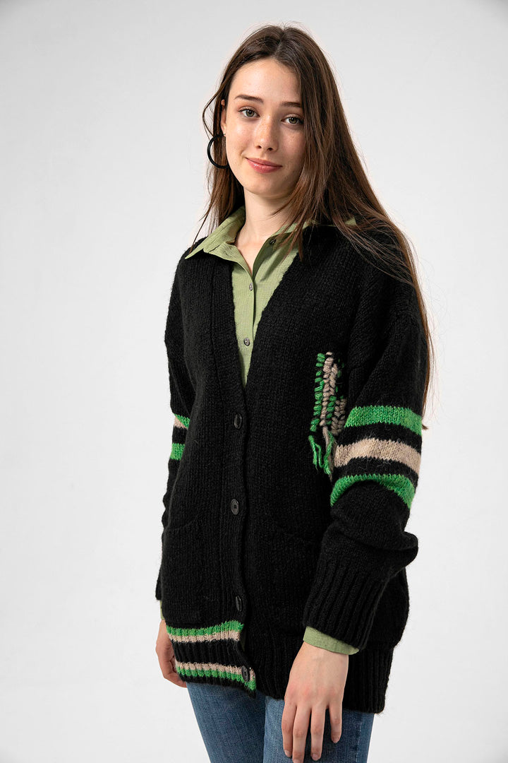 BTW - RIB-KNIT CARDIGAN