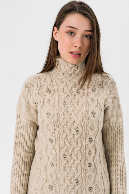 BTW - MOCK KNITTED SWEATER
