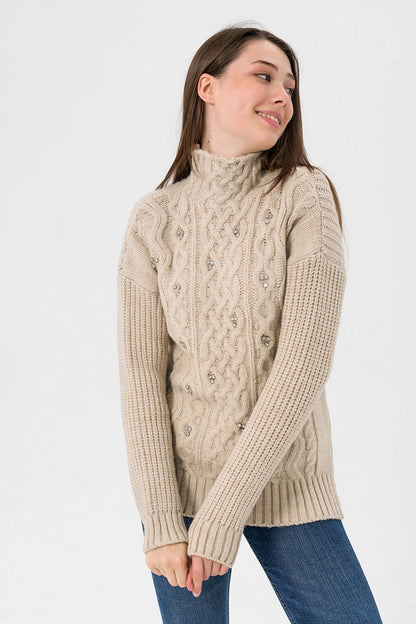 BTW - MOCK KNITTED SWEATER
