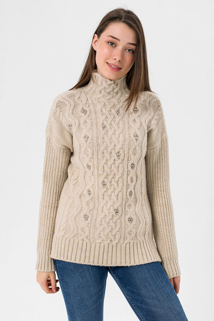 BTW - MOCK KNITTED SWEATER
