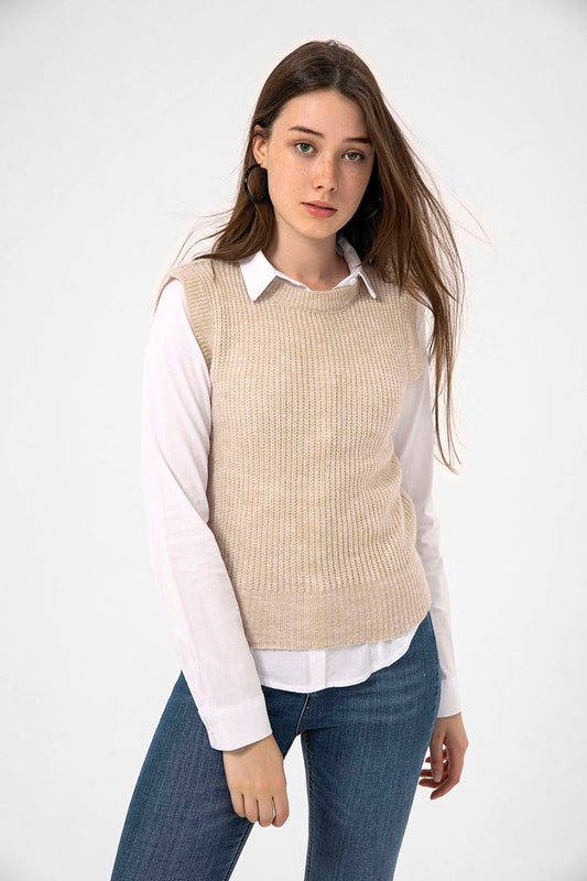 BTW - SLEEVELES SWEATER