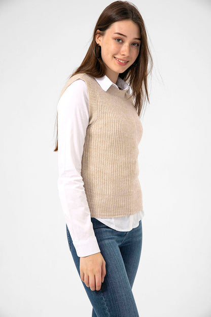 BTW - SLEEVELES SWEATER