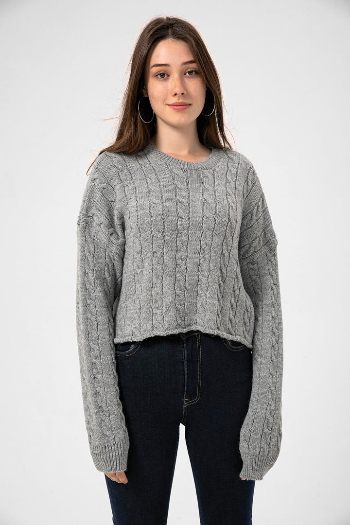 BTW - CABLE KNIT SWEATER