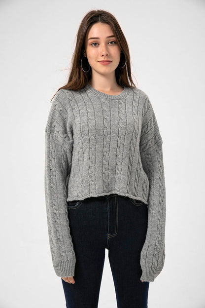 BTW - CABLE KNIT SWEATER