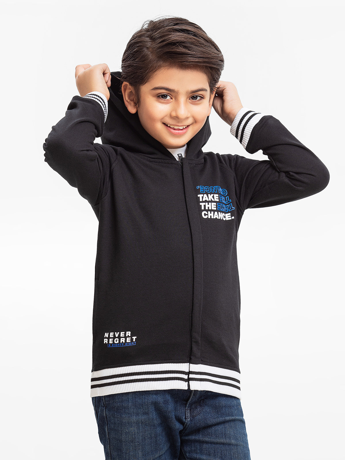 Edenrobe - Boy's Black Hoodie - EBTH23-002