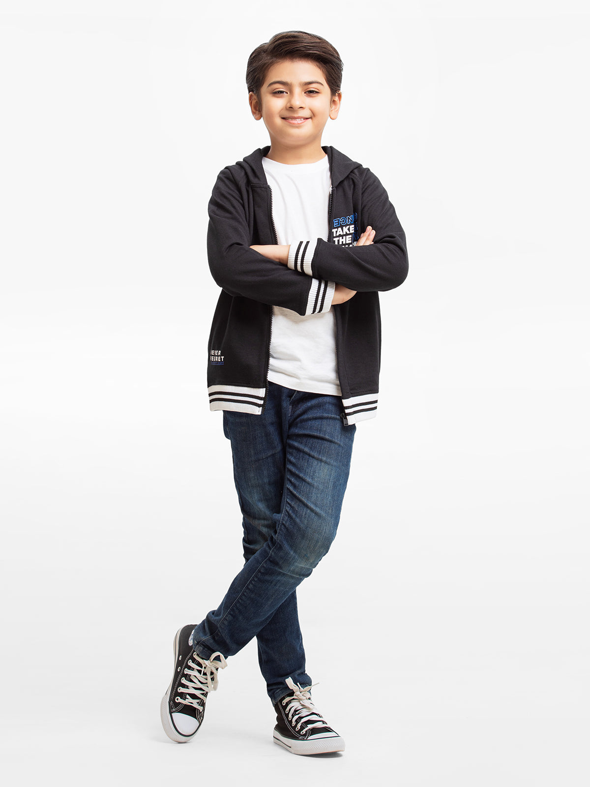 Edenrobe - Boy's Black Hoodie - EBTH23-002