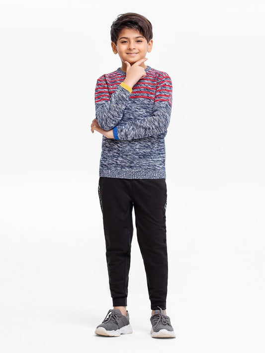 Edenrobe - Boy's Red & Navy Sweater - EBTSWT22-008