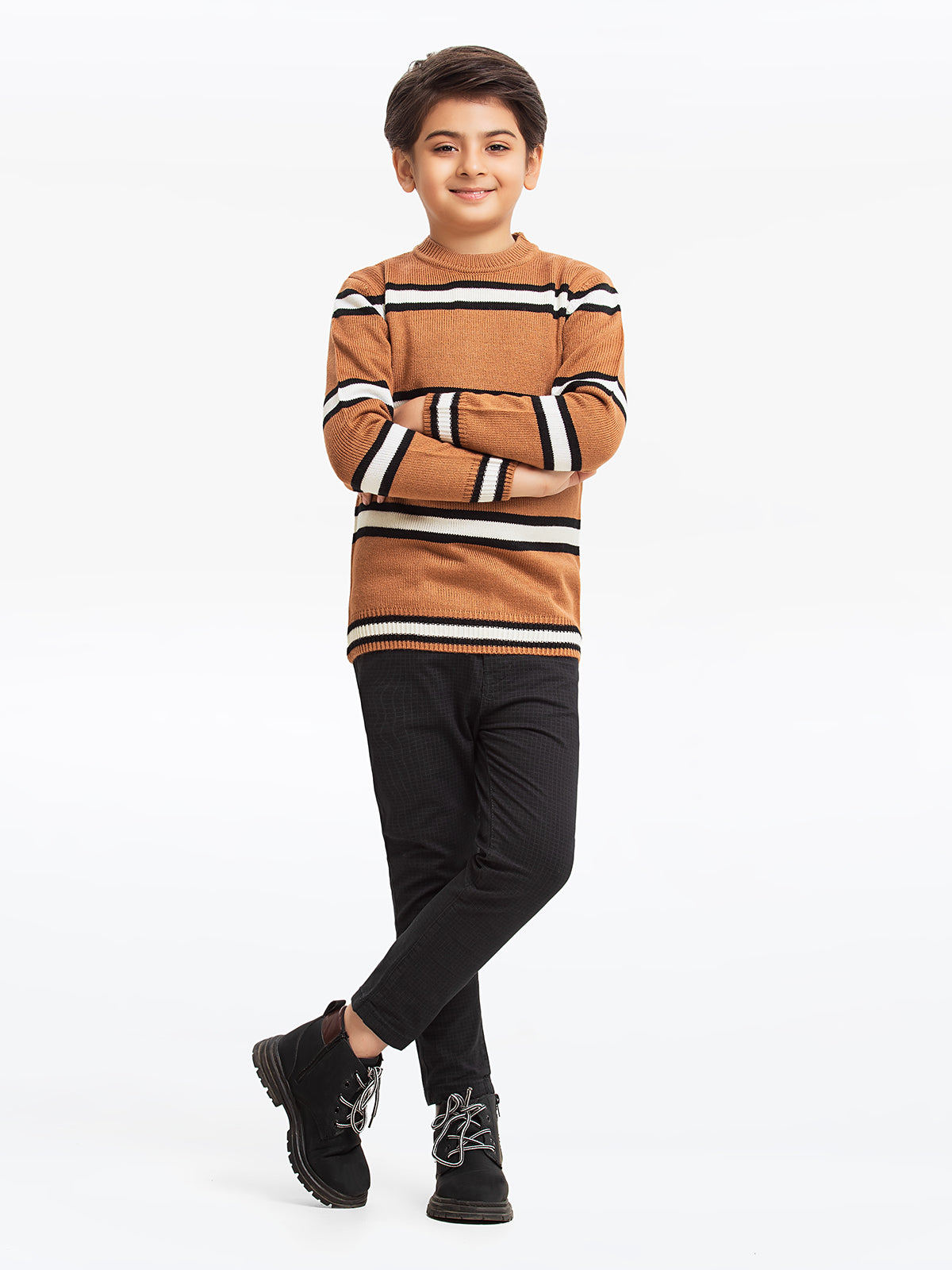 Edenrobe - Boy's Light Brown Sweater - EBTSWT23-027