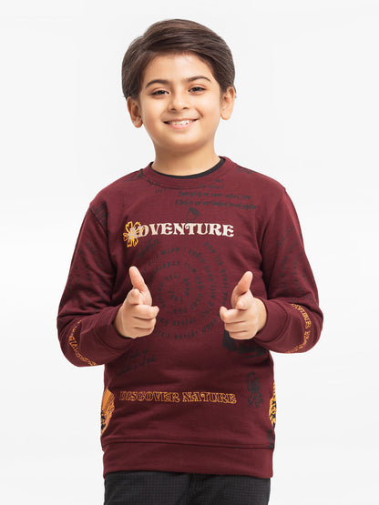 Edenrobe - Boy's Dark Maroon Sweatshirt - EBTSS23-003