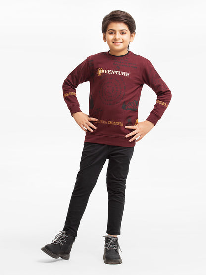Edenrobe - Boy's Dark Maroon Sweatshirt - EBTSS23-003