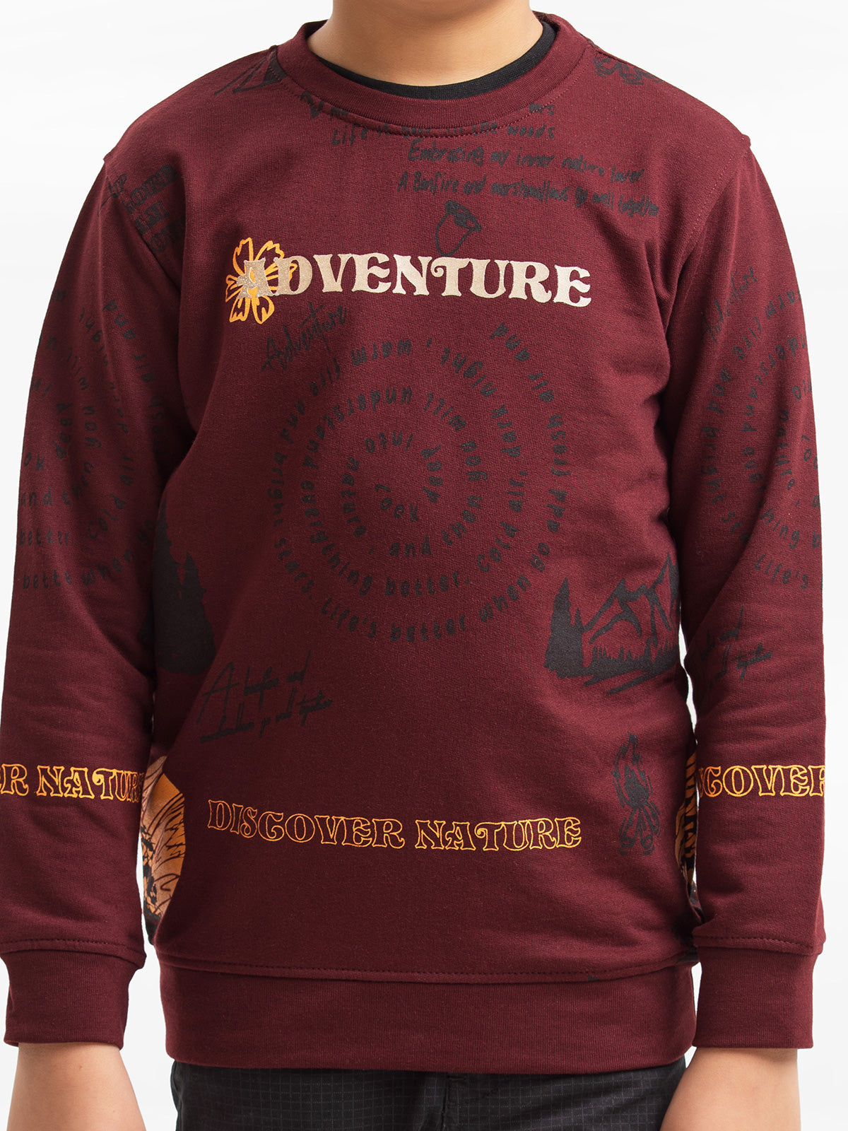 Edenrobe - Boy's Dark Maroon Sweatshirt - EBTSS23-003