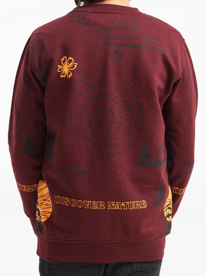 Edenrobe - Boy's Dark Maroon Sweatshirt - EBTSS23-003