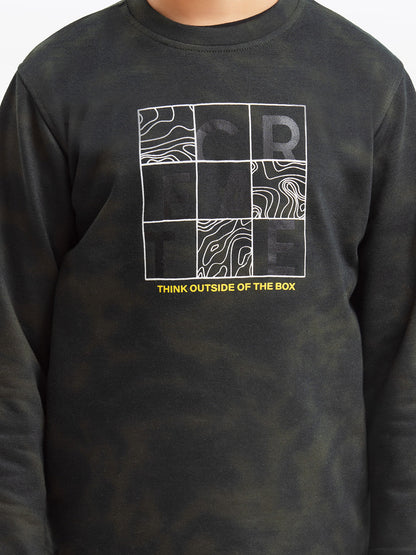 Edenrobe - Boy's Dark Green Sweatshirt - EBTSS23-005