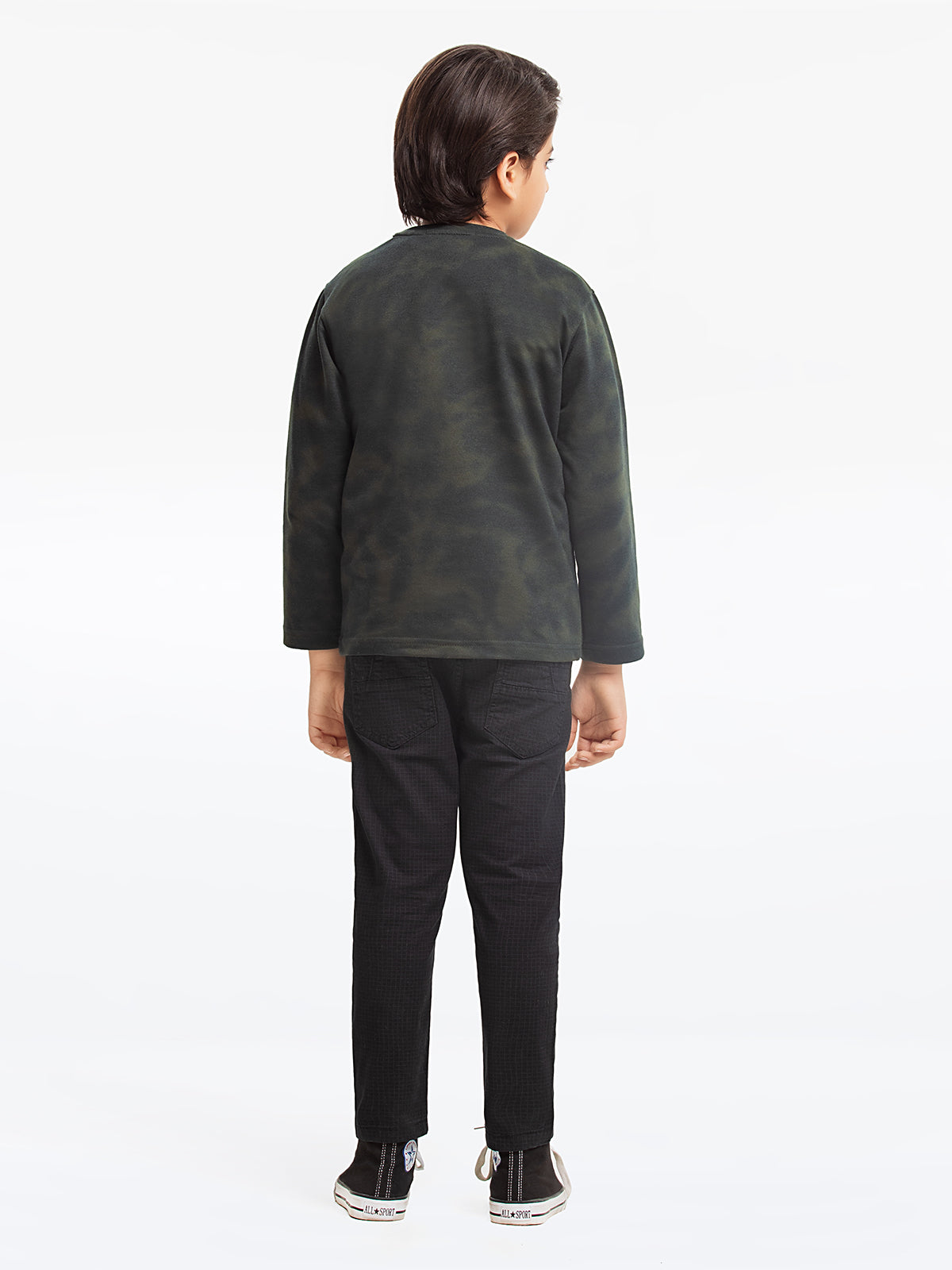 Edenrobe - Boy's Dark Green Sweatshirt - EBTSS23-005