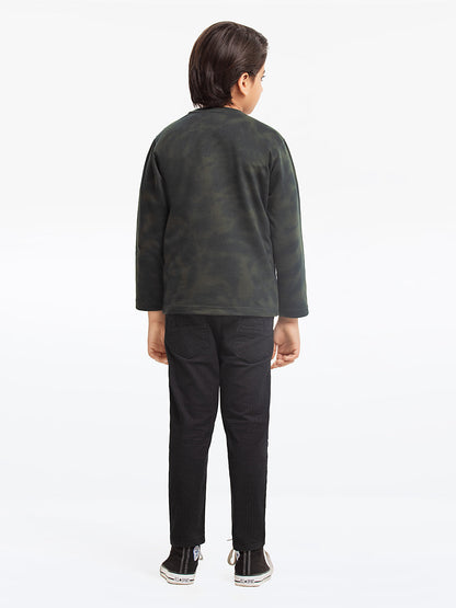 Edenrobe - Boy's Dark Green Sweatshirt - EBTSS23-005
