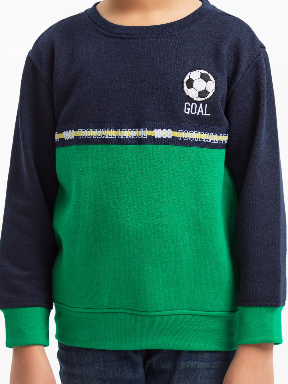 Edenrobe - Boy's Navy & Green Sweatshirt - EBTSS23-011