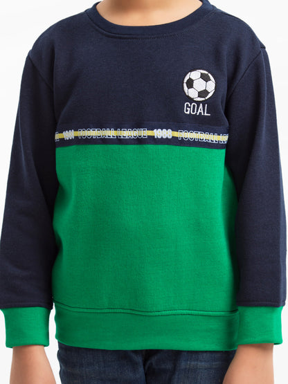 Edenrobe - Boy's Navy & Green Sweatshirt - EBTSS23-011