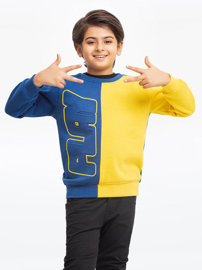 Edenrobe - Boy's Blue & Yellow Sweatshirt - EBTSS23-012