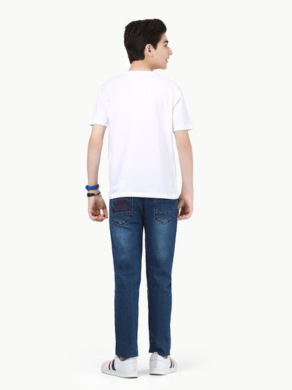 Edenrobe - Boy's White T-Shirt - EBTTS23-001